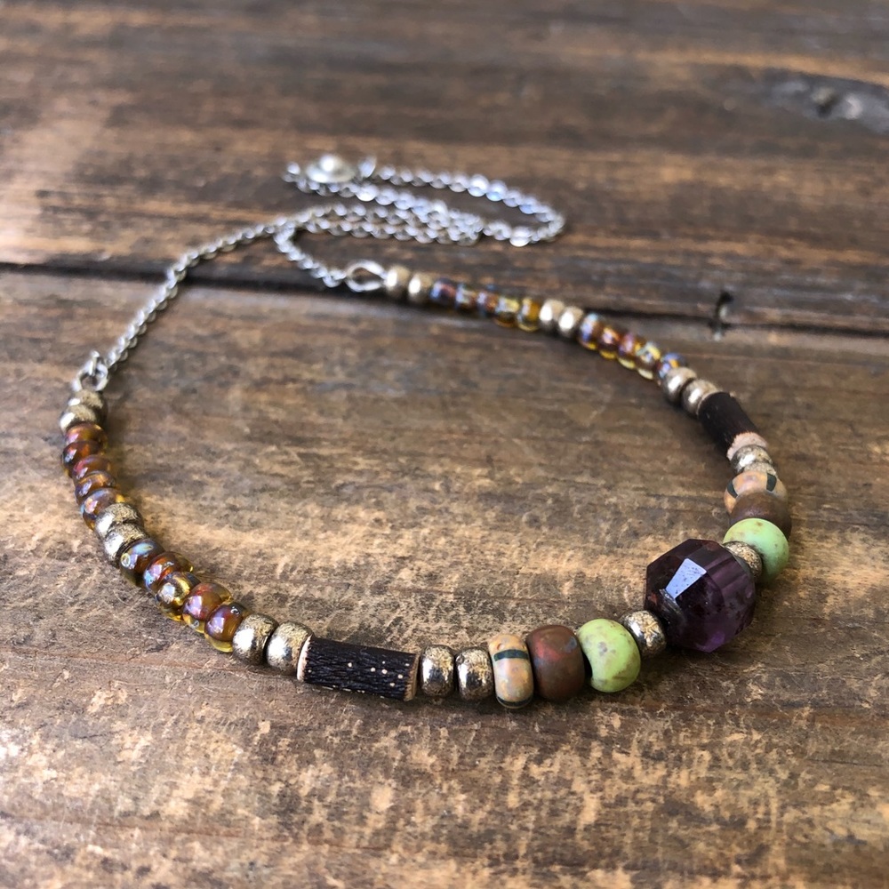 Walk in the Woods - Phantom Amethyst Necklace